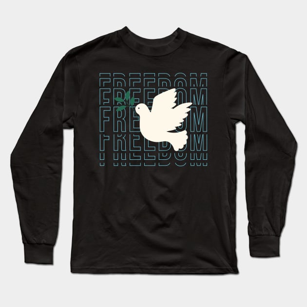 Freedom Pigeon Long Sleeve T-Shirt by Bro Aesthetics